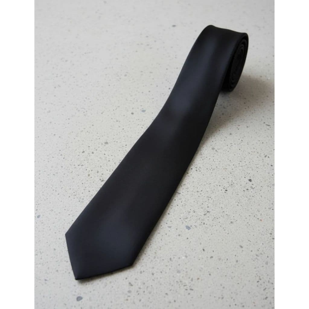 Gravata Social Slim Preta Premium Padrinho Noivo Masculino Premium