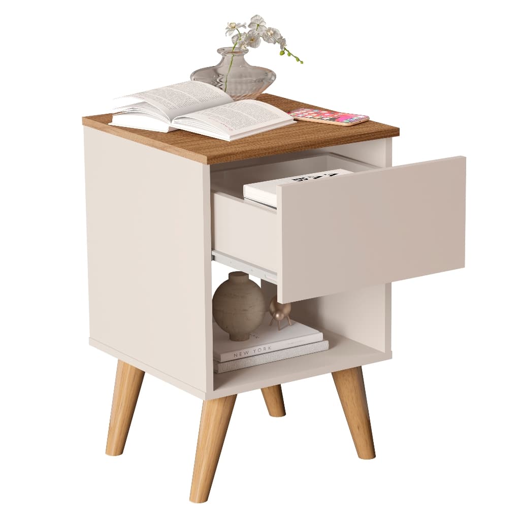 Mesa de Cabeceira Suíça Classic 1 Gaveta