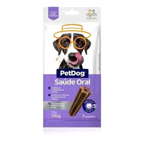 PETISCO PET DOG SAÚDE ORAL RAÇAS MÉDIAS E GRANDES 170 G