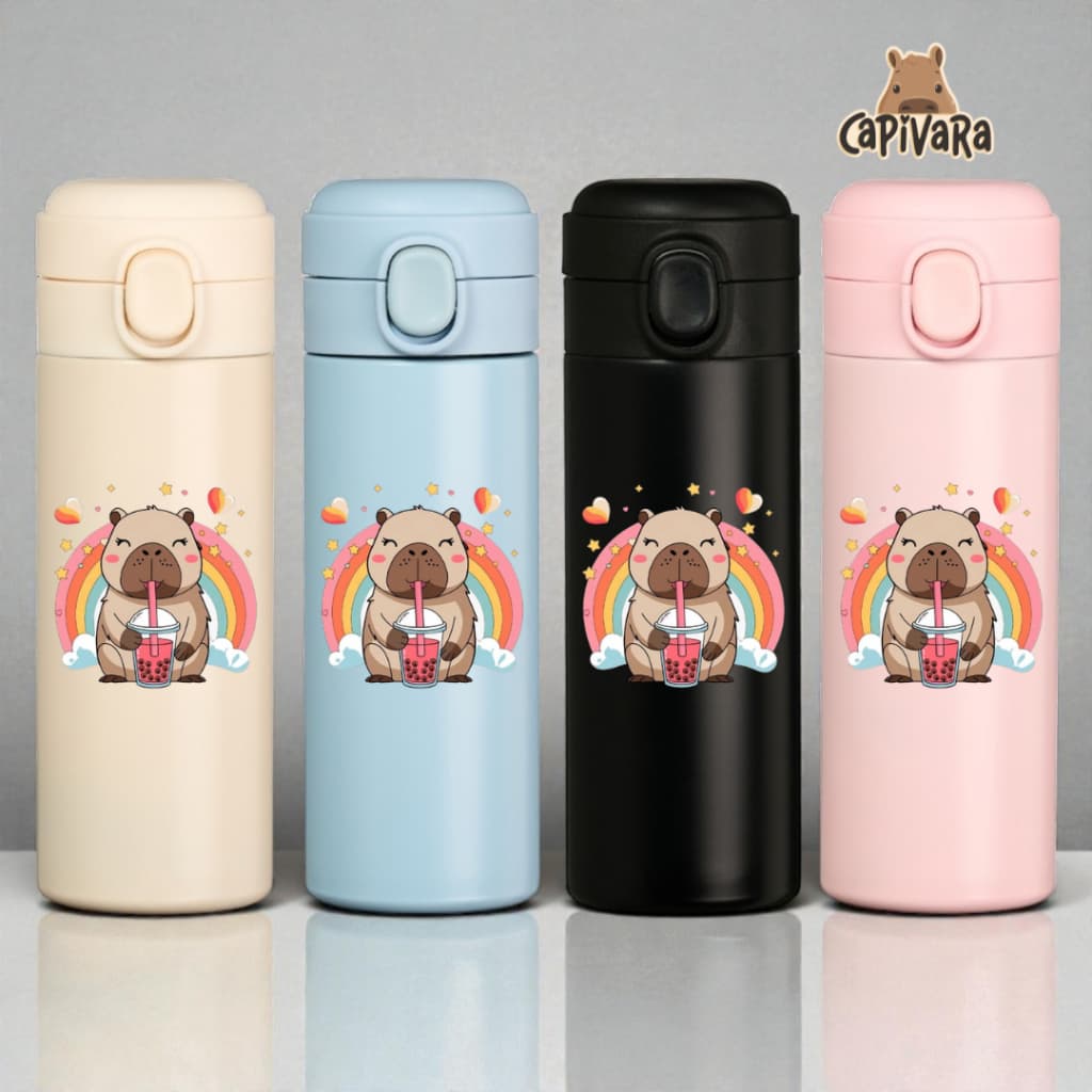 Garrafa Térmica Aço Inoxidavel Capivara Parede Dupla 400ml