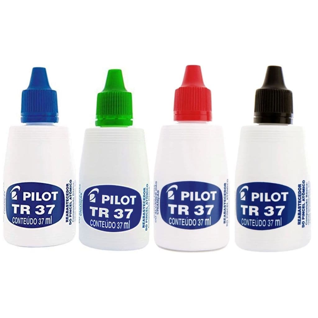 Tinta Reabastecedor Pincel Atômico TR 37ml Pilot Cores Preto Azul Vermelho