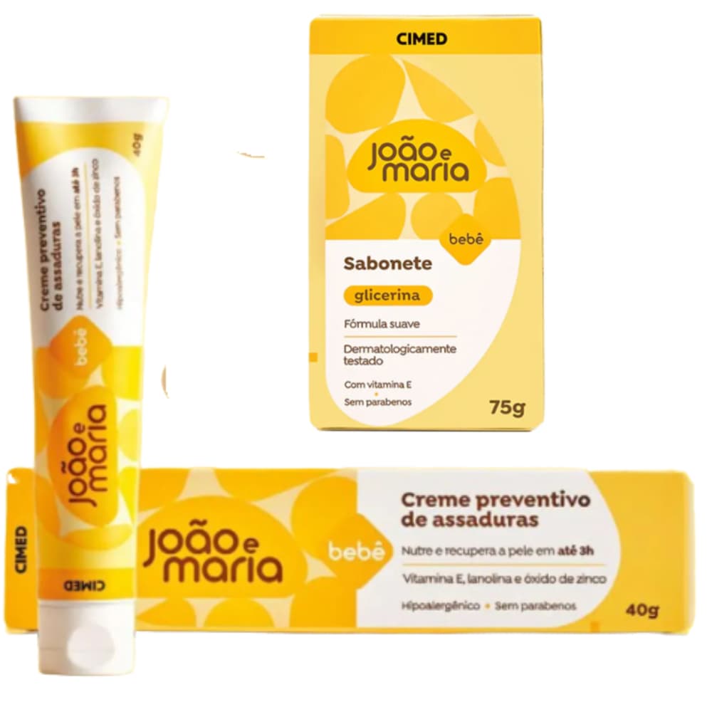 Kit 1 Pomada De Assadura 1 Sabonete Glicerina João E Maria Cimed