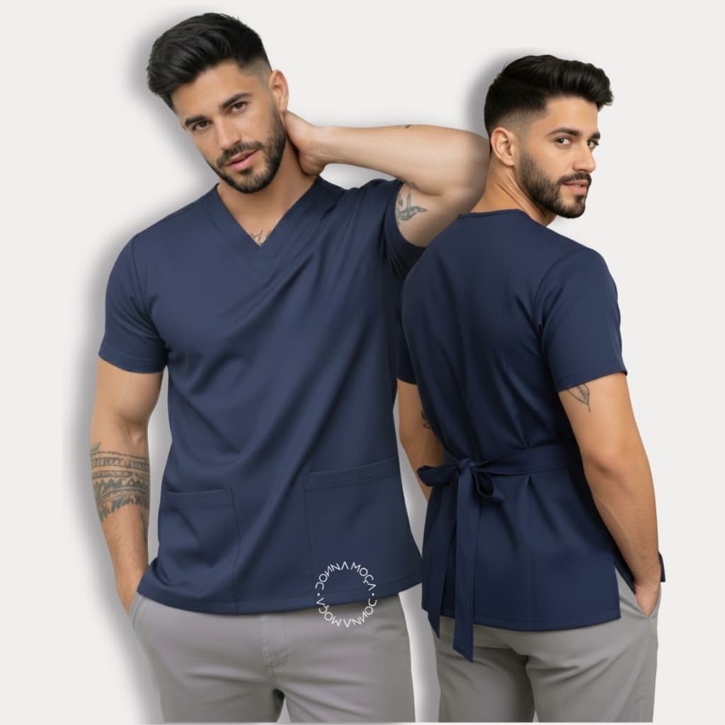 Blusa Uniforme Professor Masculino Plus Sizde Gabardine -sh