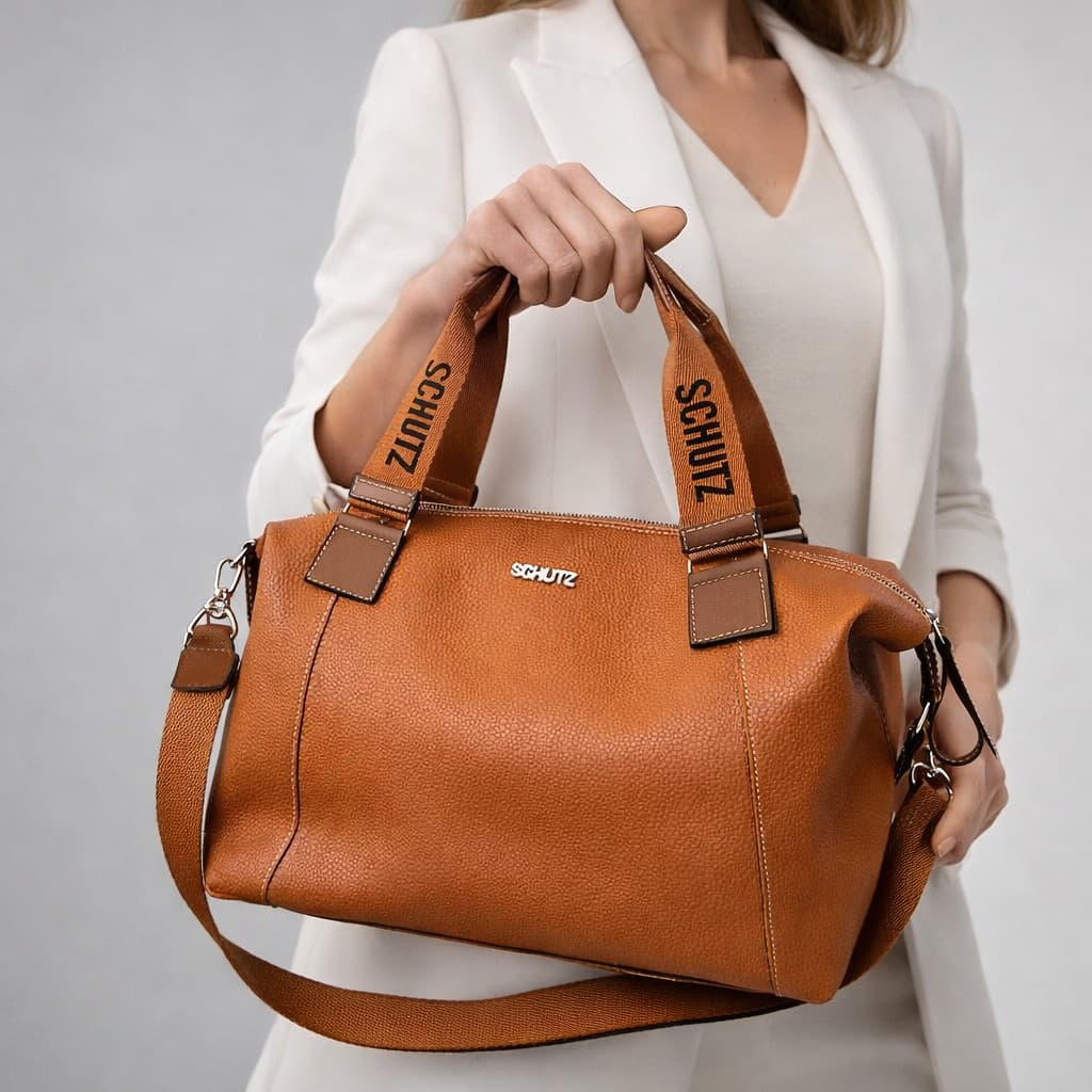 Bolsa Feminina Luxo  Couro Texturizado Ombro Transversal Feminina