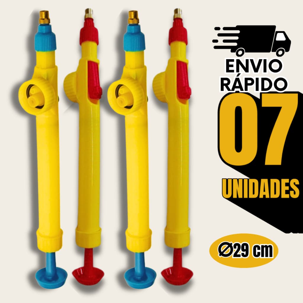 Kit 7 Pulverizador Borrifador  Garrafa Pet Manual Pressão Bico Regulável  Regador Pulverizadores