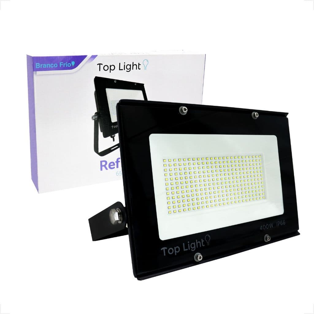 Refletor Projetor 800W Led Branco Frio Bivolt Slim Holofote 6500K Iluminação Led Externa Galpão