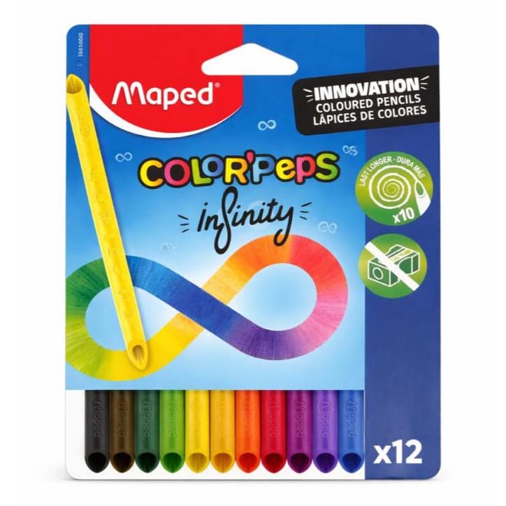 Lápis de Cor Maped Color’Peps Infinity – Caixa com 12 Cores