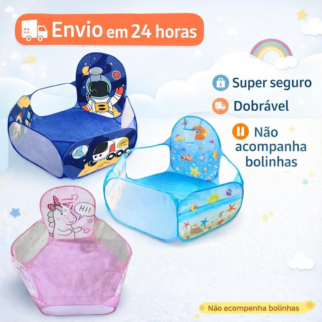 cercadinho piscina de bolinhas com cesta basquete bebe