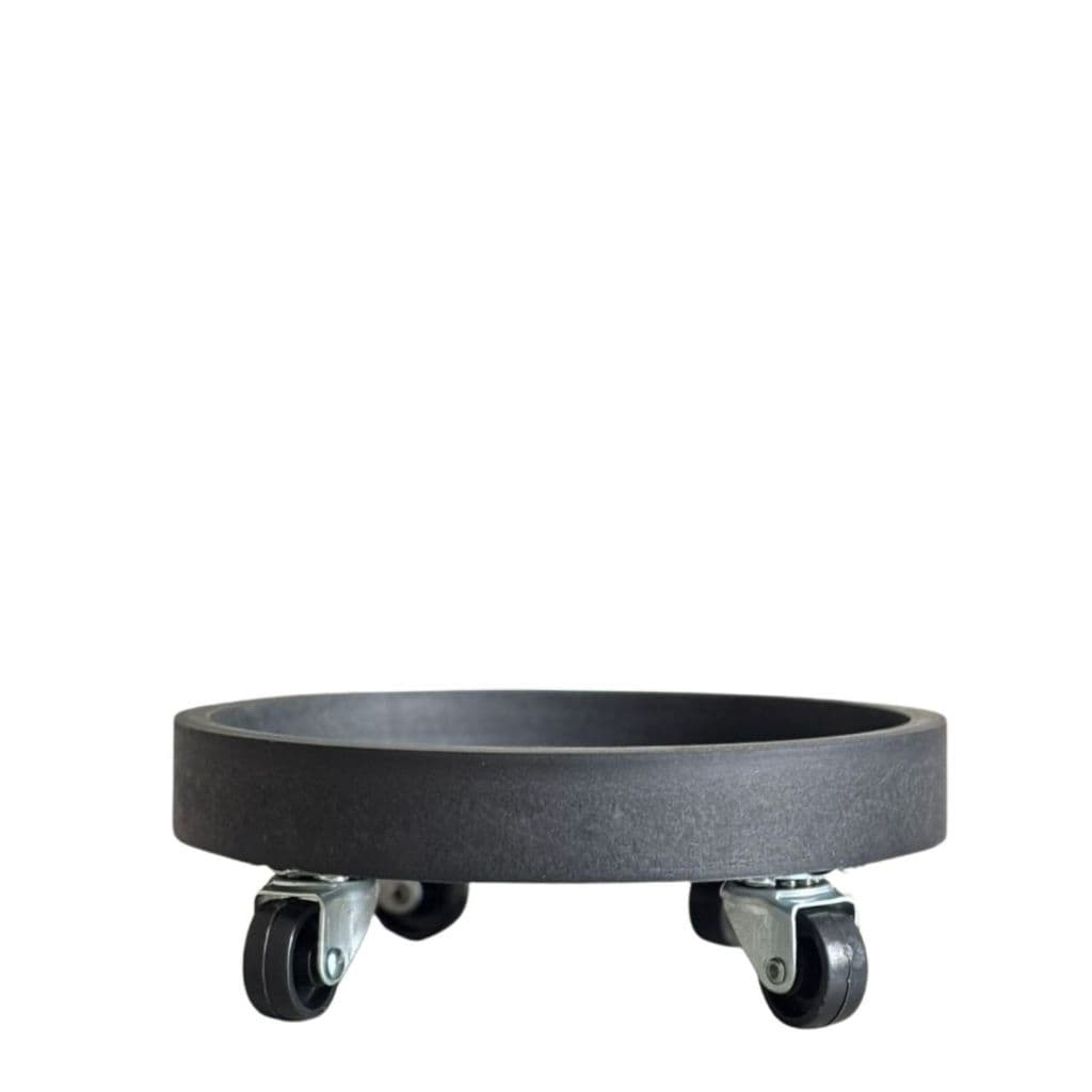 Suporte Preto  Para Plantas naturais 22cm Rodinhas Em PP