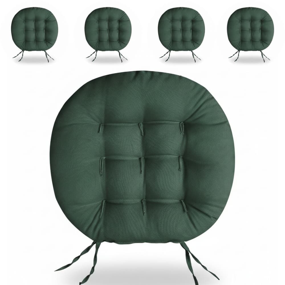 Kit 4 Assento Cadeira Futon Redondo 40x40 Almofada Turca com Amarras Oxford Diversas Cores Conforto Premium