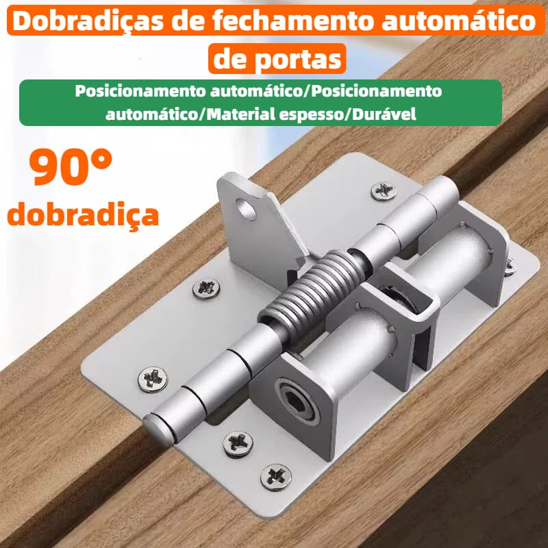 Dobradiças de Fecho de Porta Automático de Aço Inoxidável com Mola Ajustável,Redução De Ruído YHY-Z3