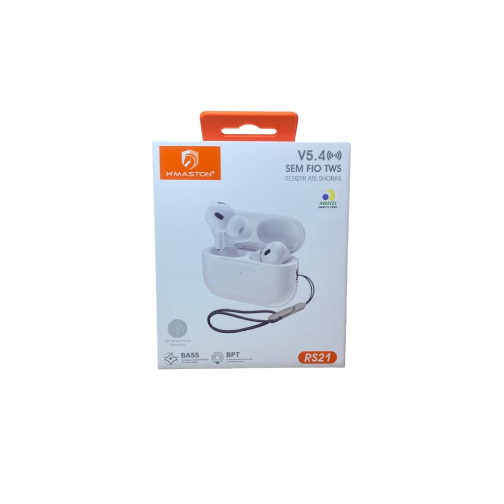 Fone Bluetooth 5.4 Tws Hmaston Rs21 Ipx4 Grave Potente