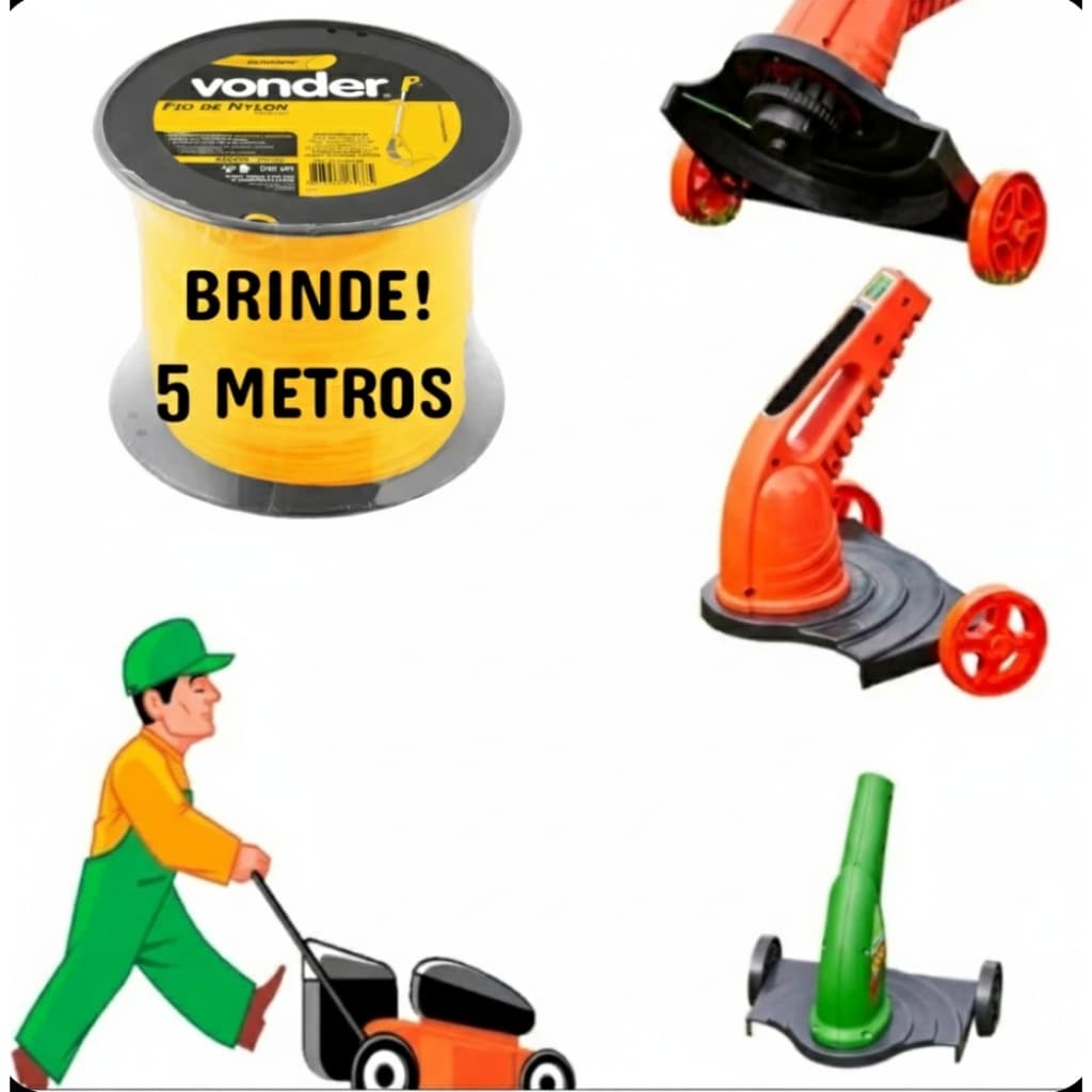Adaptador Com Roda Para Aparador De Gramas + BRINDE