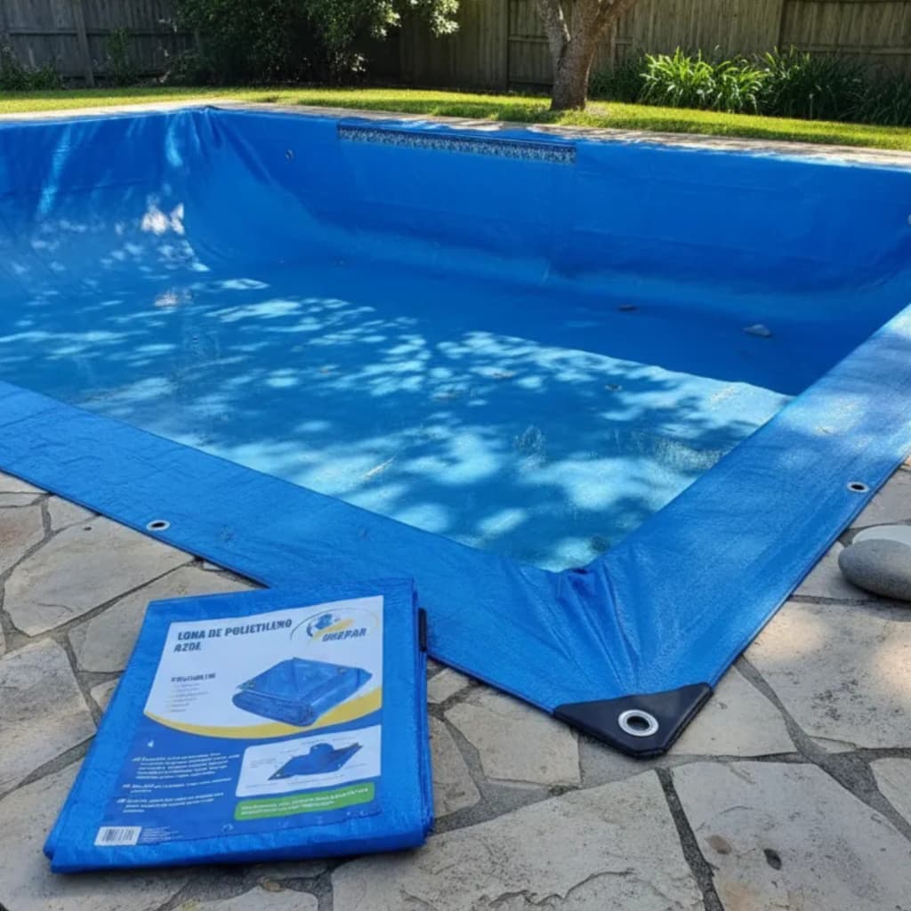 Lona Azul Impermeável Marca Guepar 2x2 3x2 3x3 4x3 5x3 4x4 5x4 6x4 5x5 5x6 Piscina Camping Barraca Telhado