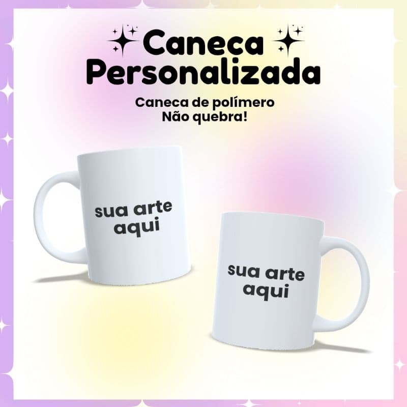 Caneca de polímero personalizada - kpop