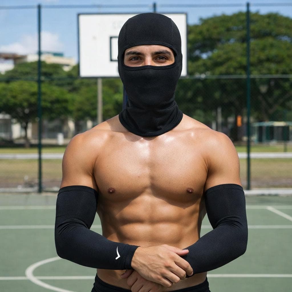 Manguito proteção UV50 + Touca balaclava Proteção solar Uv 50+