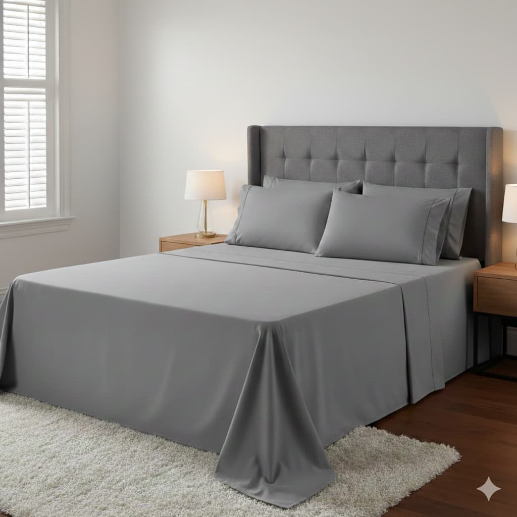 Jogo De Lençol Cama Queen 4 Peças Micropercal 400 Fios Ponto Palito Toque Aveludado