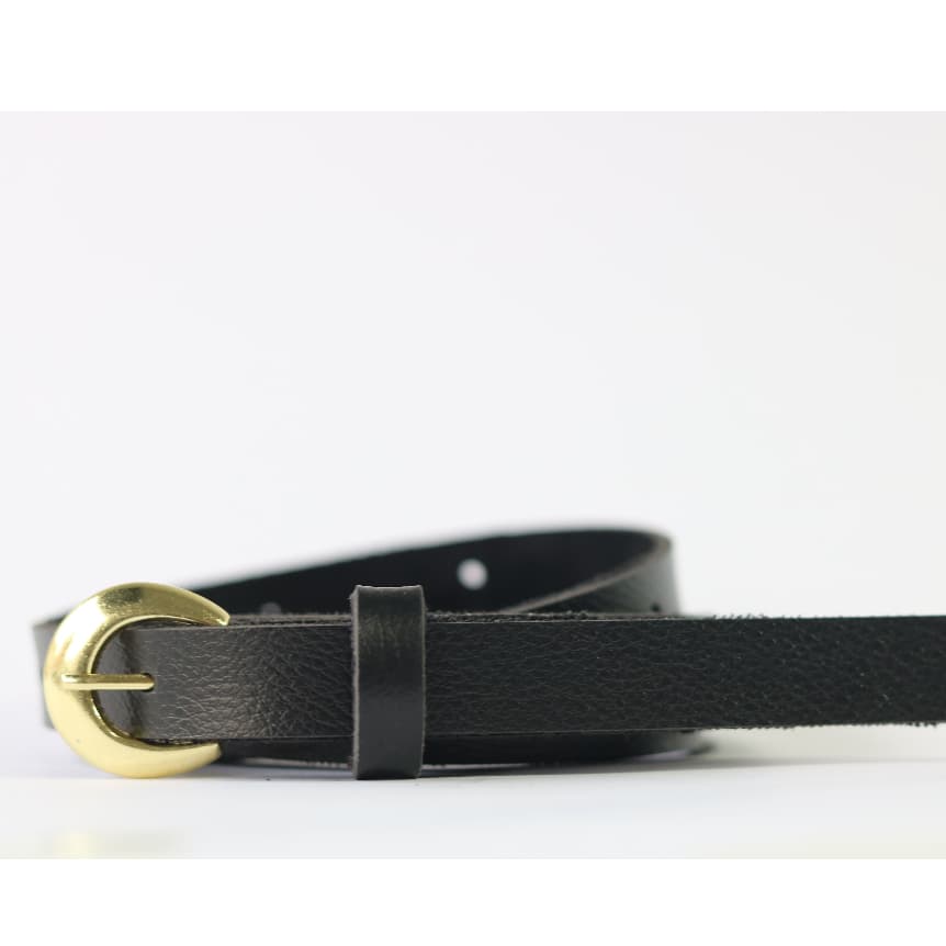 Cinto Fino Feminino Da Moda Fivela Oval Dourada