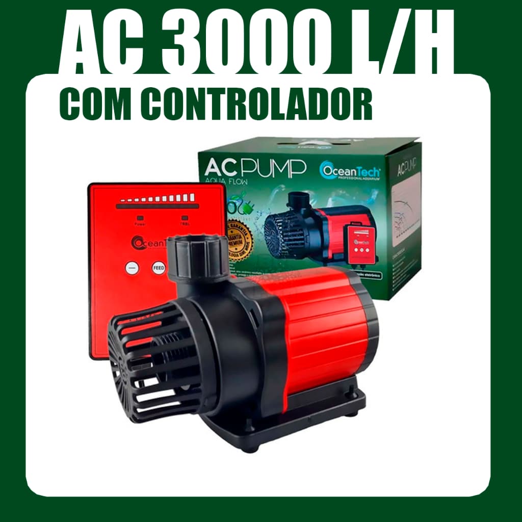 Bomba Submersa Ocean Tech Para Aquarios E Lagos Ac-3000 L/h