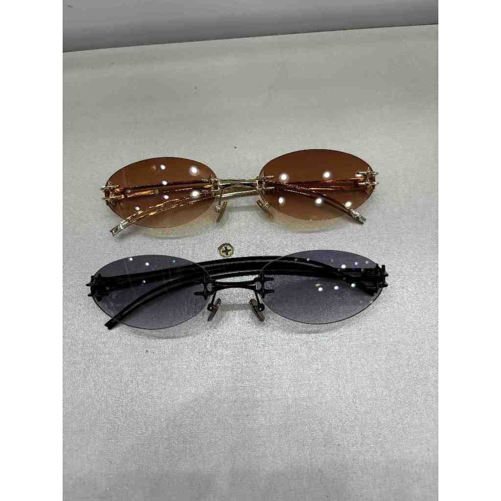 óculos de metal sem aro feminino moda