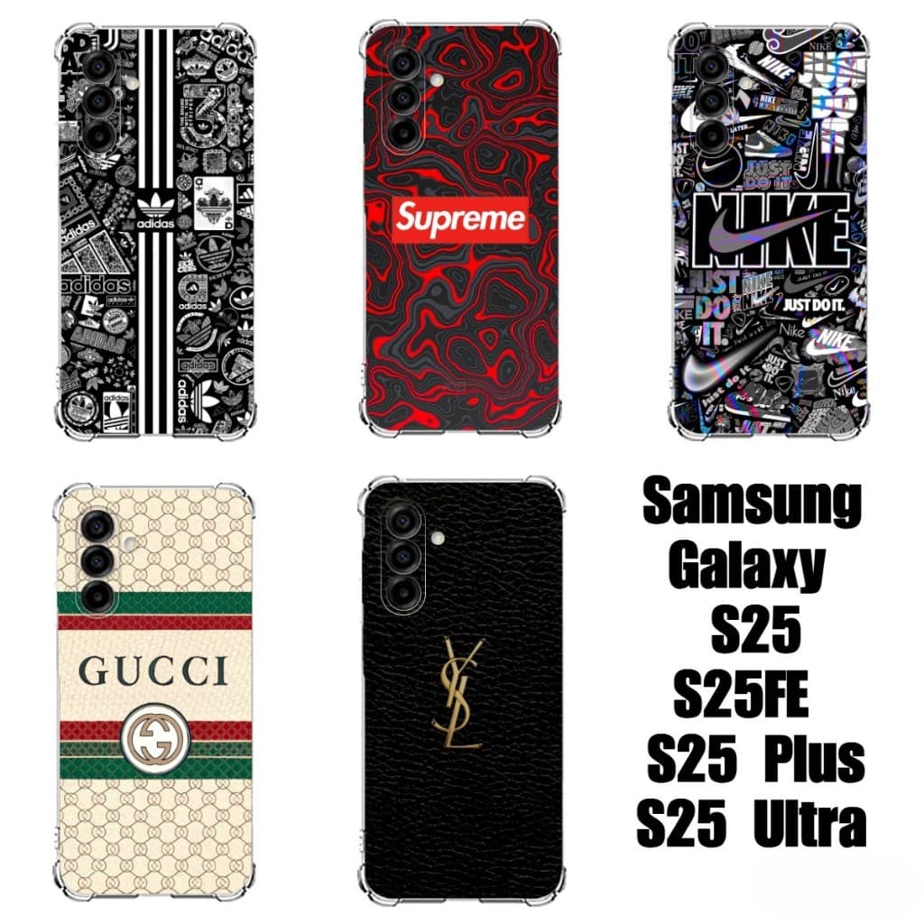 SAMSUNG GALAXY S25 S25FE S25 PLUS S25 ULTRA Capinhas Capas TPU Marcas de Luxo Grife Esporte Proteção Anti Impacto Luxo
