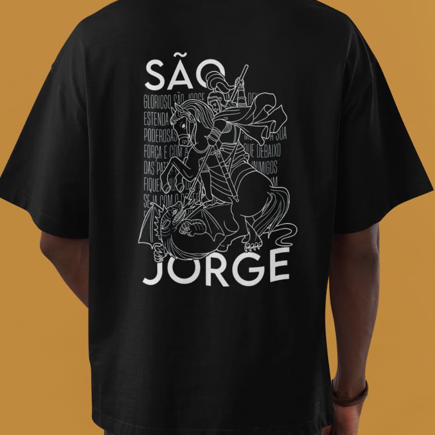 Camiseta São Jorge Da Capadócia Glorioso Cores 100% Algodão