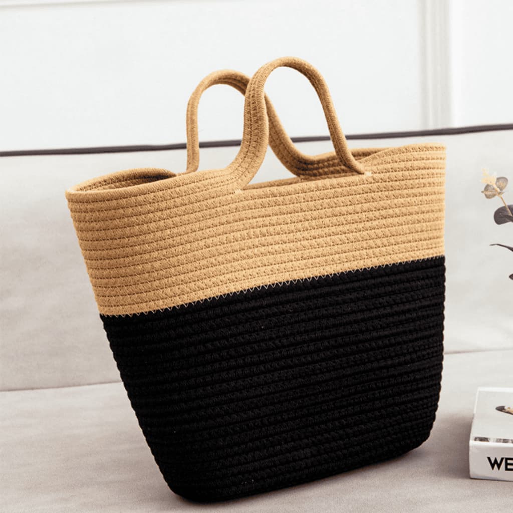 Bolsa de Praia Verão Piscina Sacola Grande Palha Resistente Premium