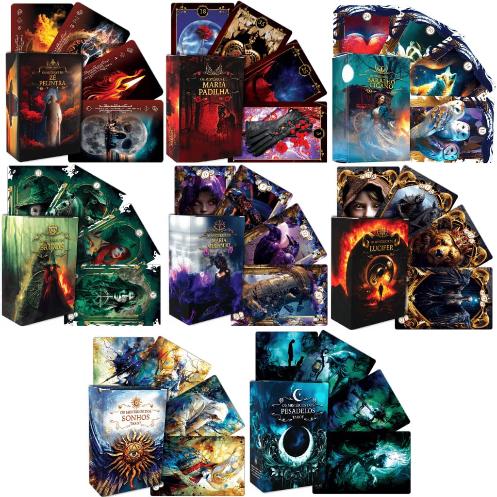 Baralho Tarot Os Mistérios Oráculos Plastificados com Revista Explicativa - Escolha seu Modelo