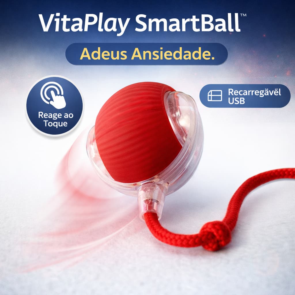 Brinquedo Inteligente Anti Ansiedade Para Gatos e Cães | Reage ao Toque | Recarregável USB