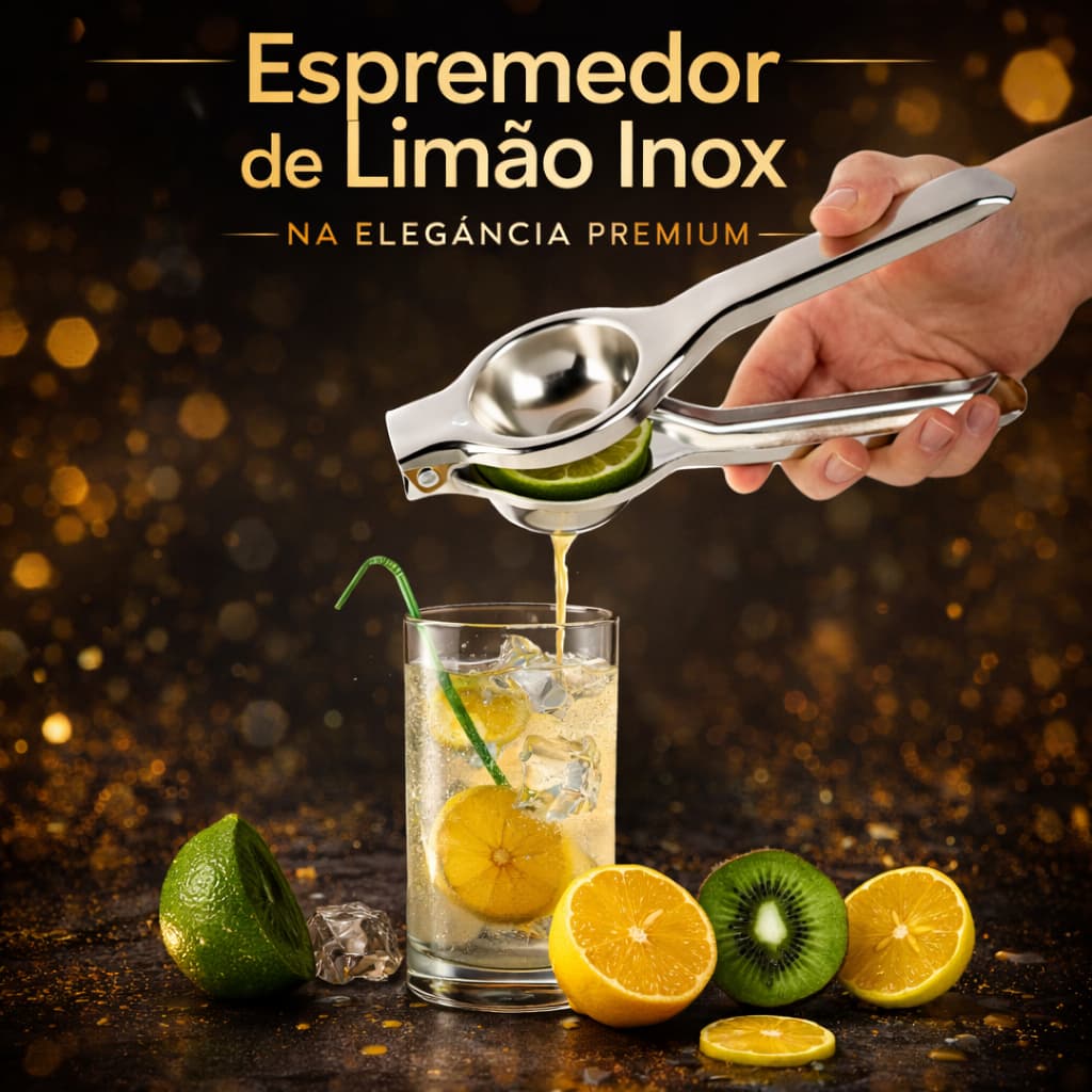 Espremedor de Limão Premium em Aço Inox Maciço | Alta Durabilidade e Resistência