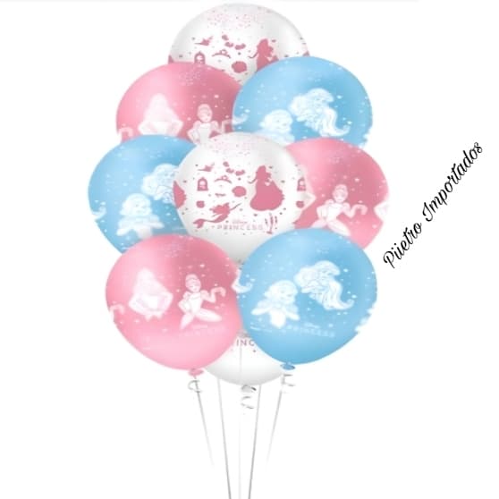 Balão de Látex Premium Gigante Jardim das Princesas 12 Pol.Com Translúcencia metalizada