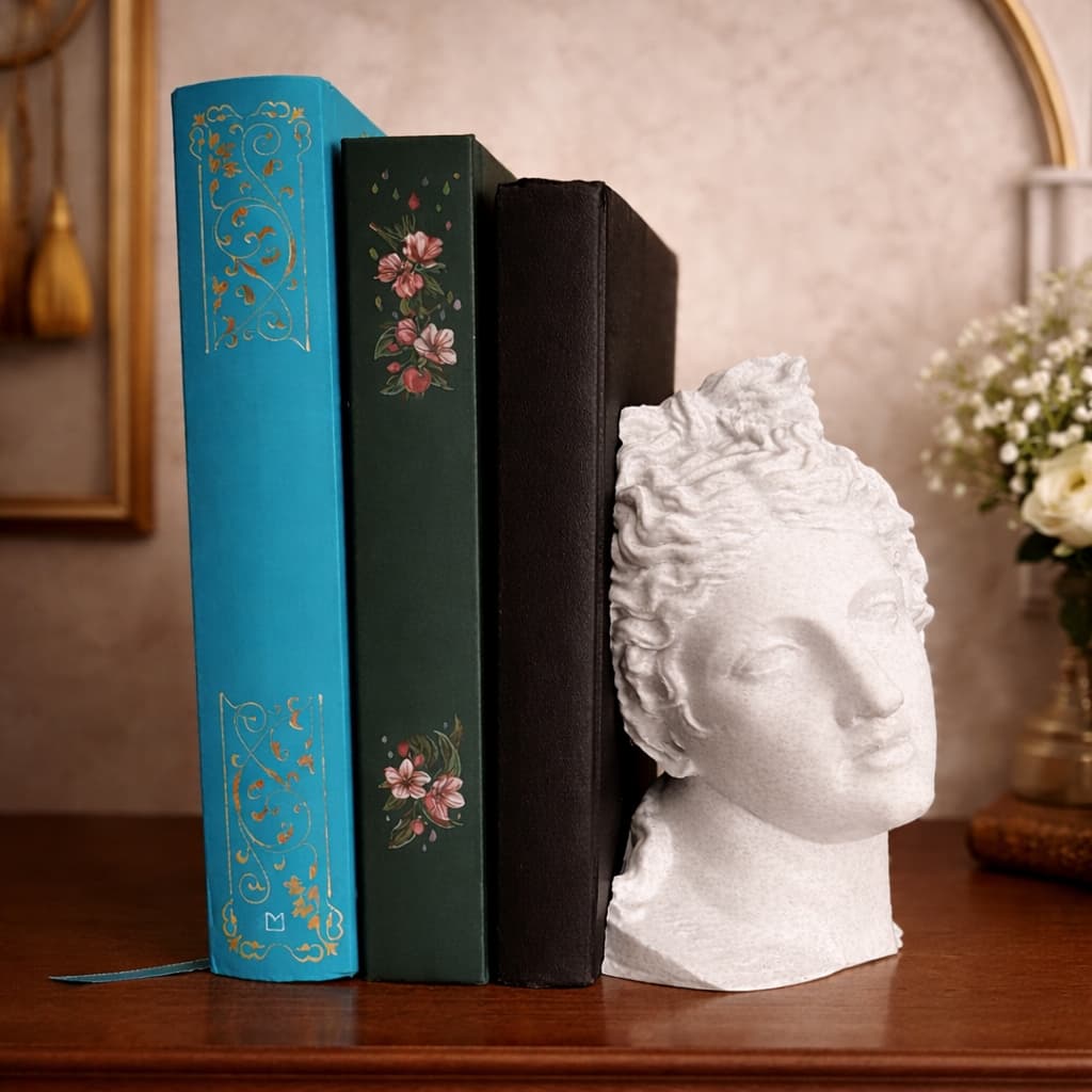 Suporte Apoio de Livros Book Nook Decorativo Clássico Apollo Estante Balcão Organizador Aparador