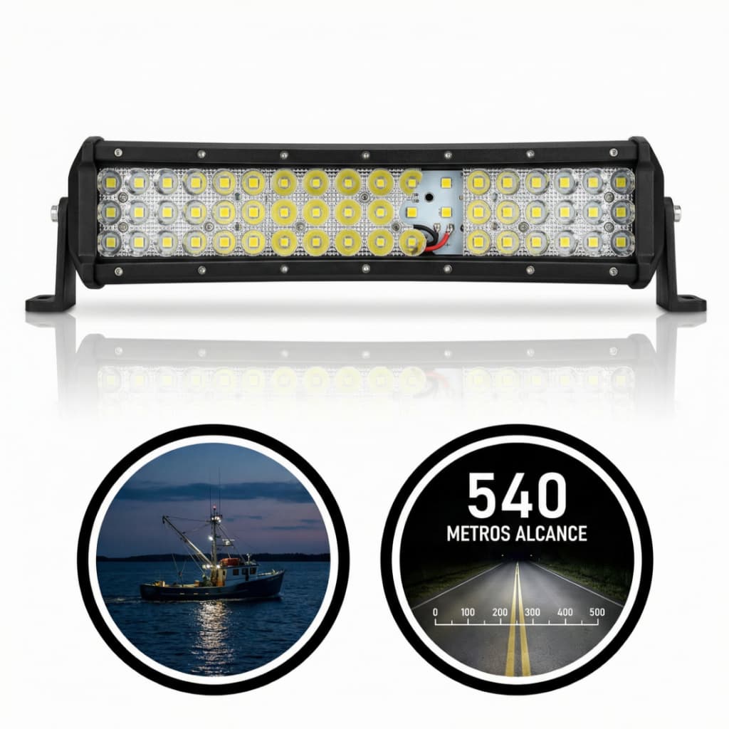 Farol Milha Barra 390w Led 12v 24v Carro Trator Caminhonete