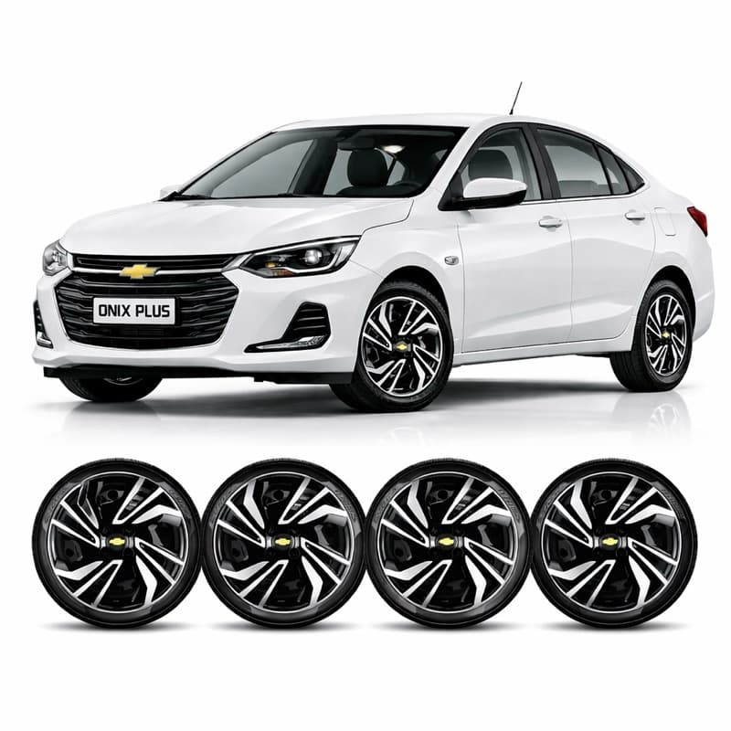 Kit 4 Calotas ONIX Aro 15 (2020 à 2023) Com ou Sem Emblema