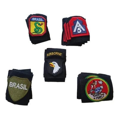 5 Pçs Patch Bordado Militar 2º Guerra Mundial Feb A5 Velcro