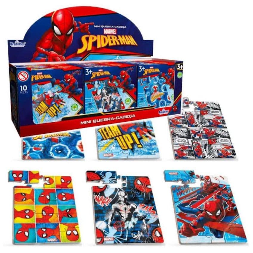 Quebra Cabeça Peças Homem Aranha Stitch PatrulhaPais e Filhos MDF Quebra Cabeça