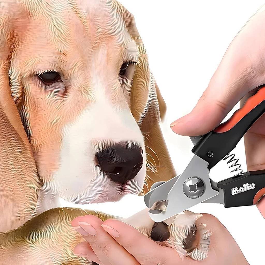Alicate Cortador de Unhas para Cães e Gatos, Aço Inox, Cabo Emborrachado, 16 cm, Uso Doméstico