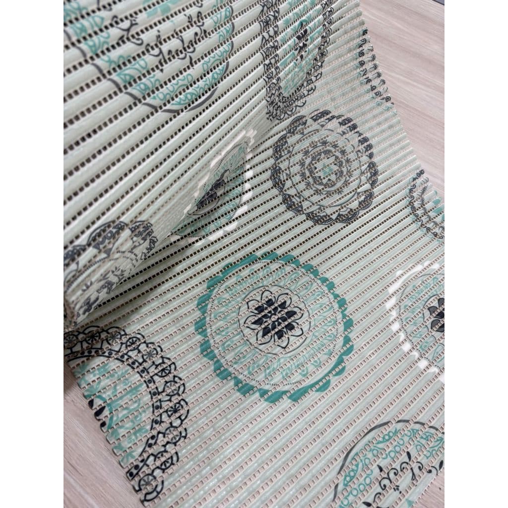 Passadeira Emborrachada Antiderrapante 45cm Largura - Toque Suave e Secagem Rápida Mosaico Verde Água