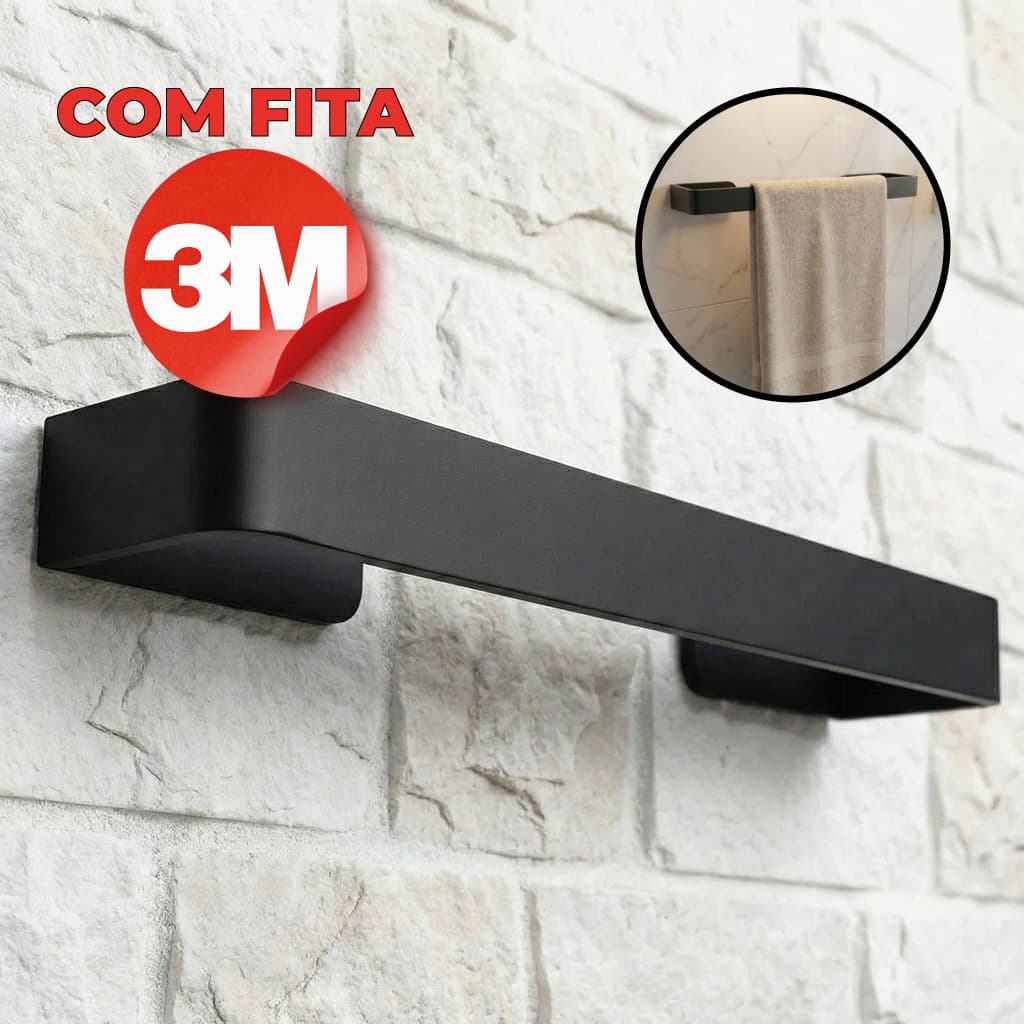 Porta Toalha de Rosto Banho Banheiro Lavabo Acessórios com fita Dupla Face Forte