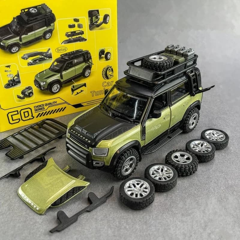 Miniatura Carro Land Rover Personalizavel 1:43 Defender Modificado Modelo de, Diecast Metal Toy