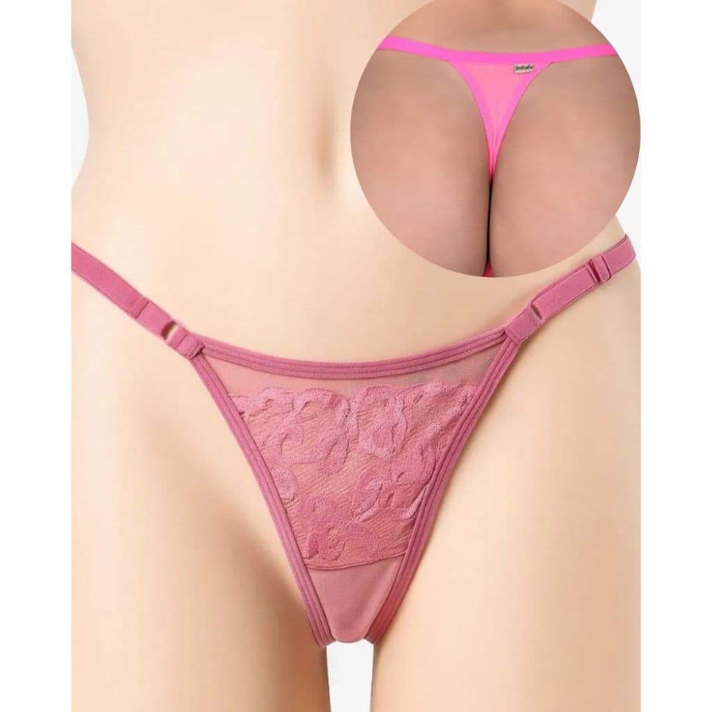 Micro Calcinha Romance Feita em Cotton com Regulagem e Forro 100% Algodão
