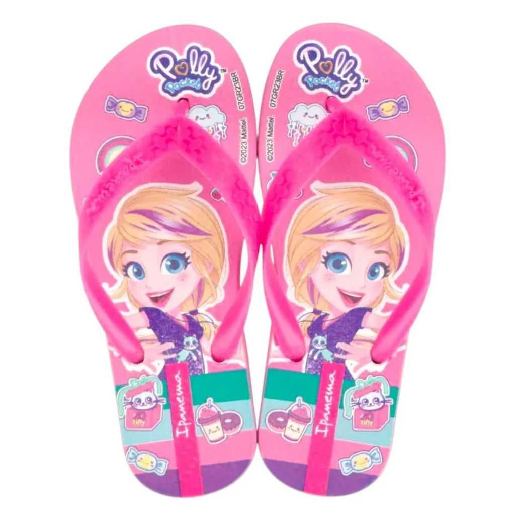 Chinelo de dedo Polly Rosa e Pink para menina