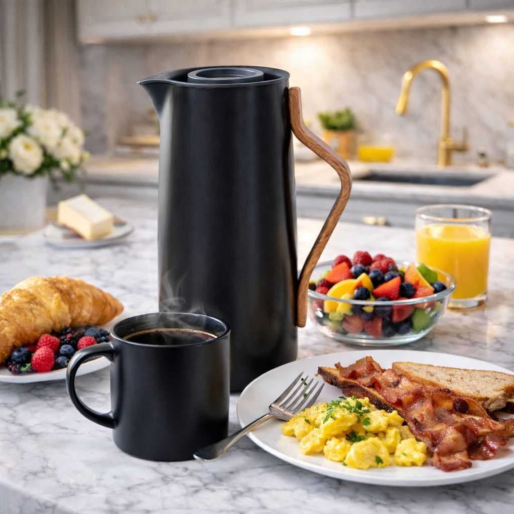 Garrafa Térmica Premium Luxo Kyoto 1L Chá e Café Quentinho o Dia Inteiro