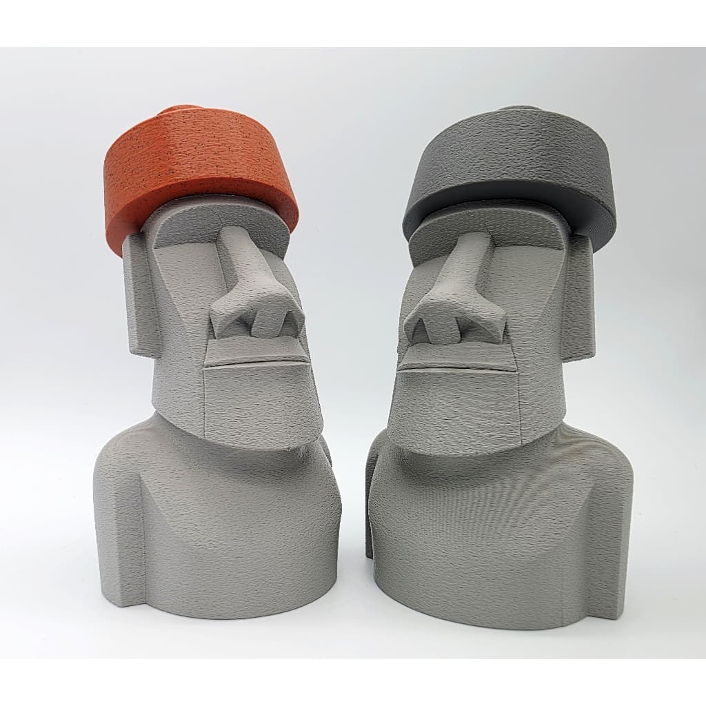 Escultura Decorativa Moai com Chapeu Moderna Minimalista Estátua Estilo Ilha de Páscoa para Decoração Casa