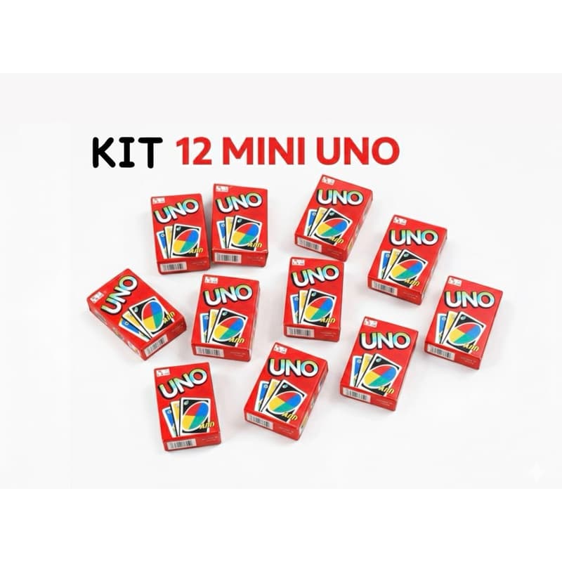 Mini Uno Lembrancinha 12 Jogo de cartas festas aniversario