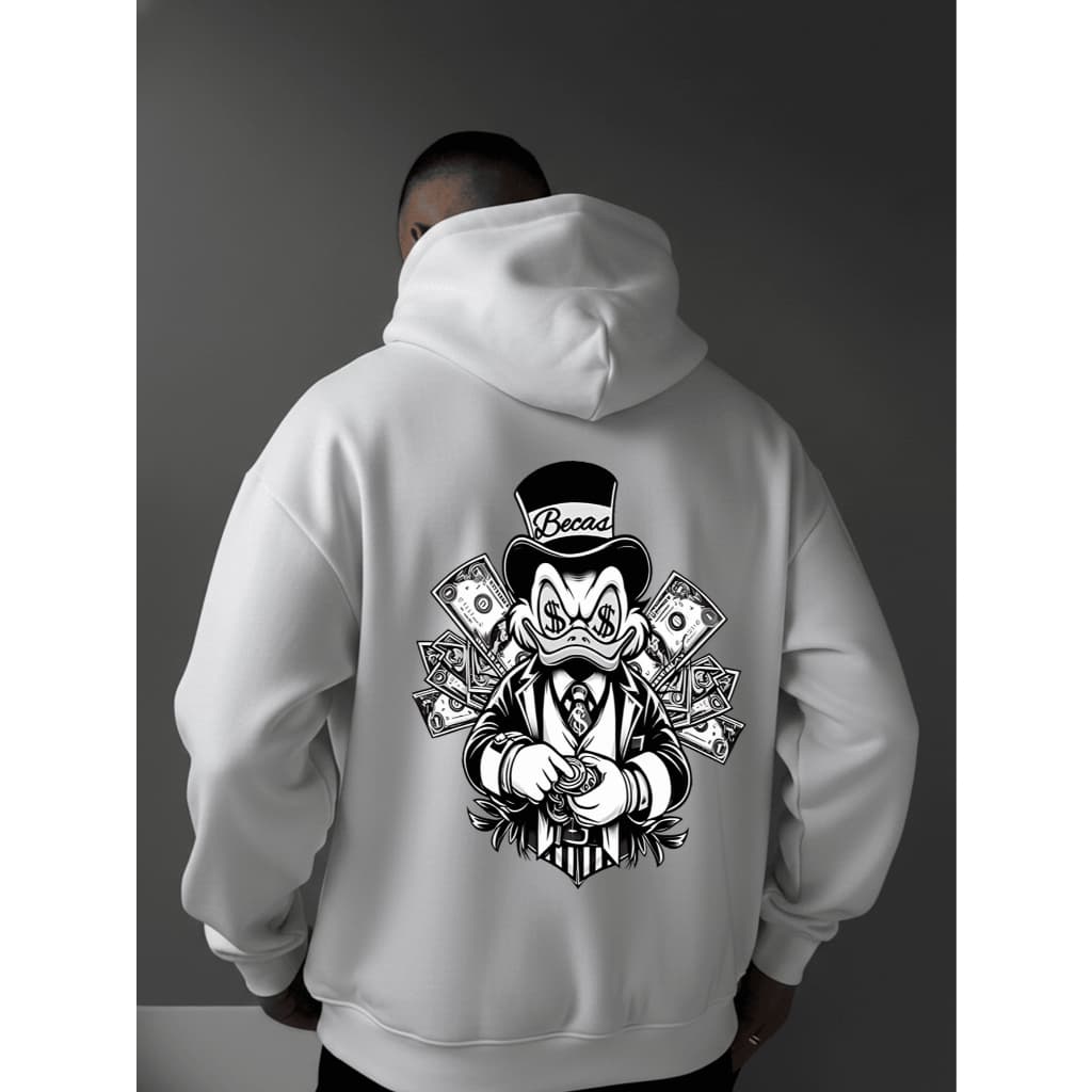 Blusa de Frio Masculina Gola Redonda Moletom Básico Premium Streetwear Tio Patinhas Dinheiro