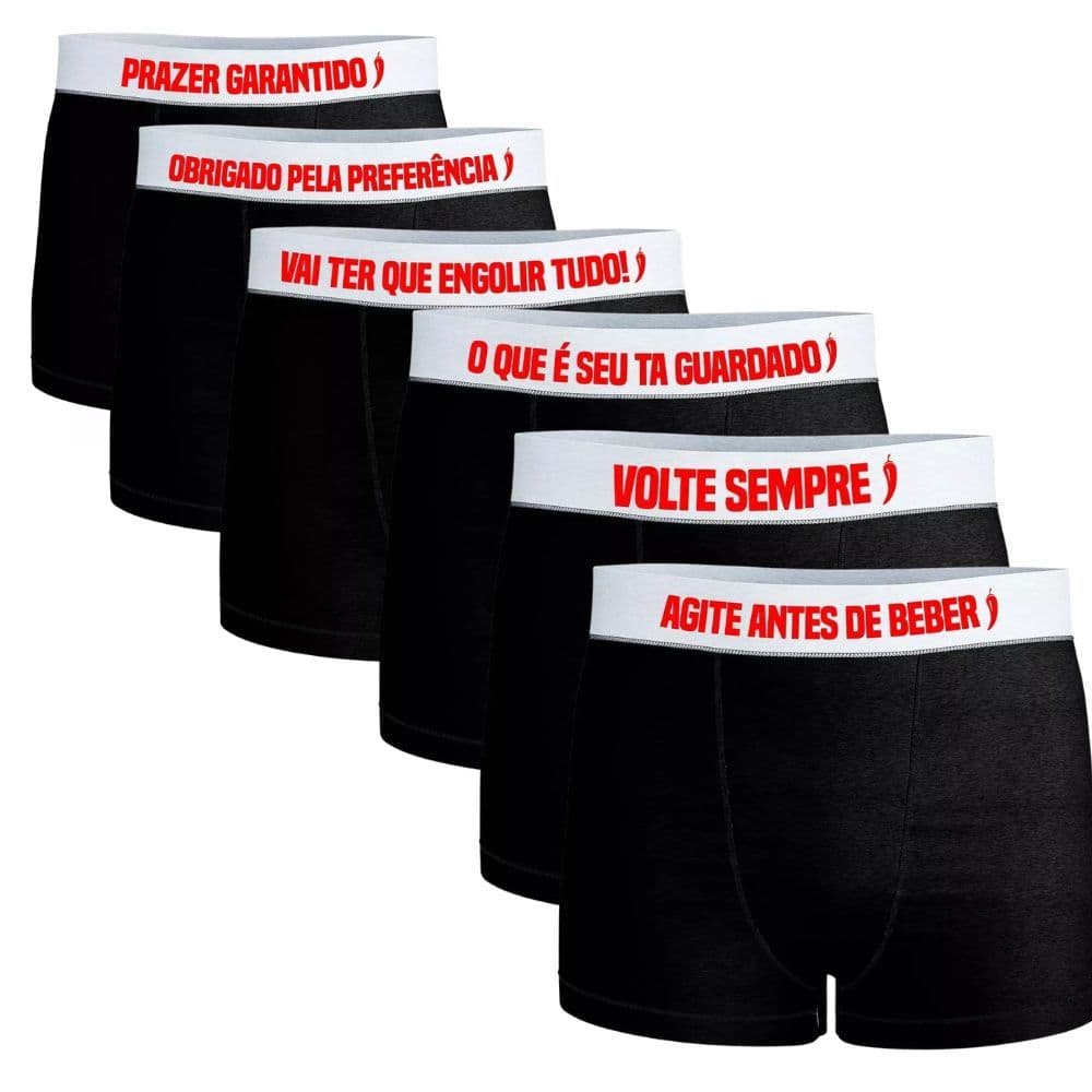 cueca box boxer lançamento masculina de frases exclusiva elastico premium resistente