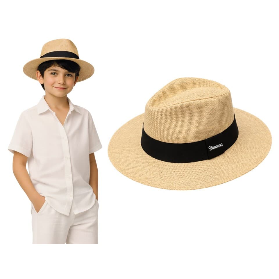 CHAPÉU PANAMÁ PROMOÇÃO INFANTIL PRAIA FEDORA MENINO ESTILO