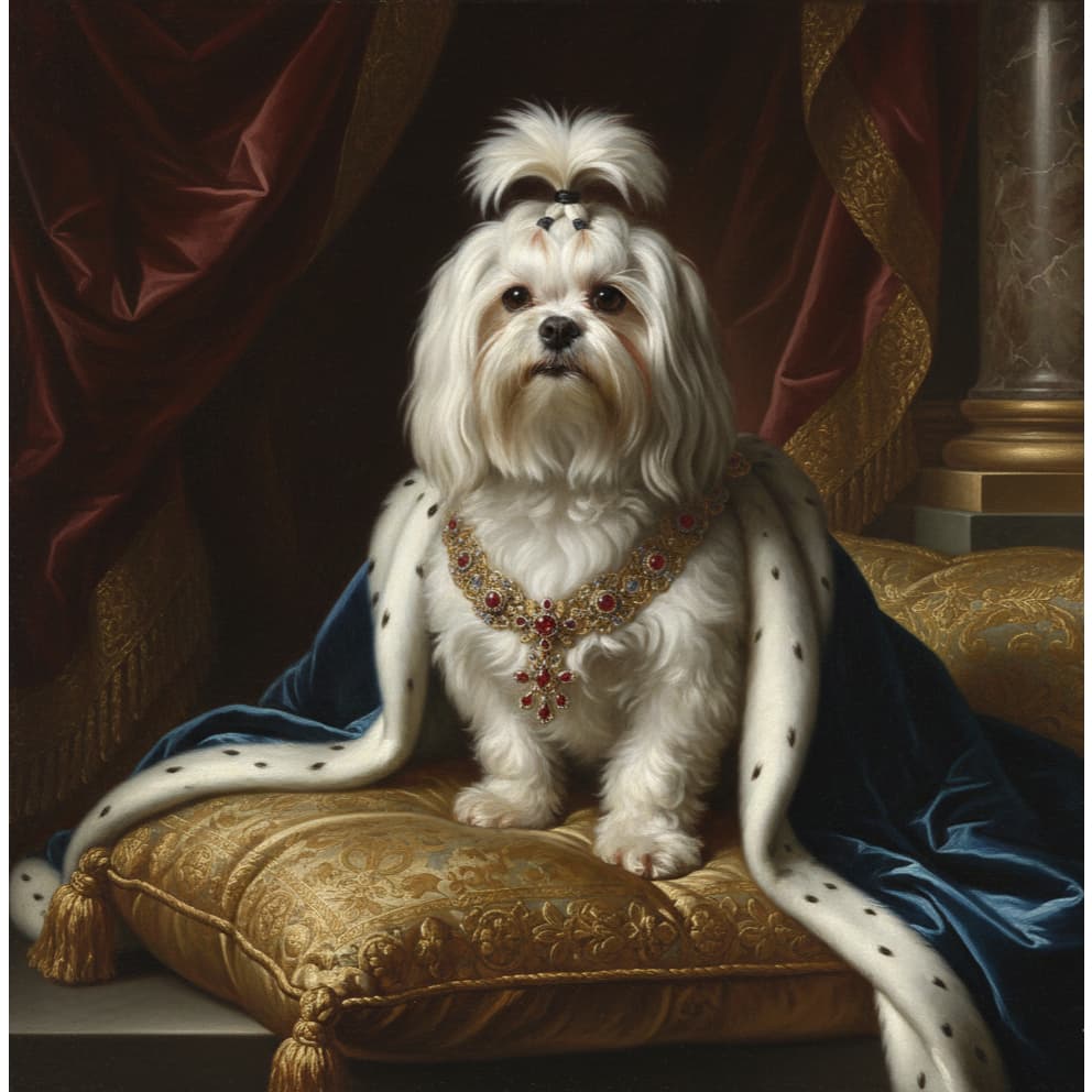 Retrato Pet Realeza – Quadro Personalizado em ESTILO Pintura a Óleo Clássica
