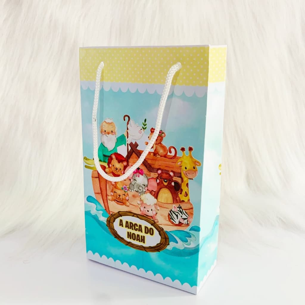 SACOLINHA PERSONALIZADA ARCA DE NOÉ PARA LEMBRANCINHA DE ANIVERSÁRIO-TAMANHO P